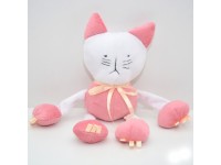 Велюрова іграшка Котик для тварин рожева 