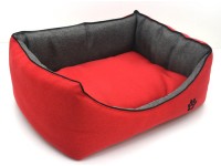 Лежак для собак і котів Zoo-hunt Loft червоний + сірий №1 300х400х180 мм