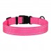 Нашийник для Собак BronzeDog Active Нейлоновий зі Світловідбиттям та Пластиковою Пряжкою Рожевий  L(52/1306/Т) 