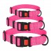 Нашийник для Собак BronzeDog Active Нейлоновий зі Світловідбиттям та Пластиковою Пряжкою Рожевий  L(52/1306/Т) 