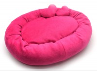 Лежак для собак і котів Zoo-hunt Плюш рожевий №1 42х52х10 см