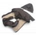 Комбінезон-дощовик з капюшоном для собак Zoo-hunt коричневий бебі 18х22 см