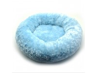 Лежак круглий для собак і котів Забава блакитний №2 50х14 см 