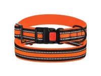 Нашийник для Собак BronzeDog Mesh з Пластиковою Пряжкою Помаранчевий  L(52/1604/Т) 