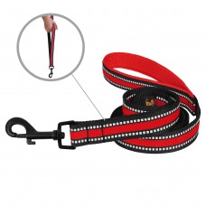 Повідець для Собак BronzeDog Mesh 2 в 1 Червоний  L(62/1603/Т) 