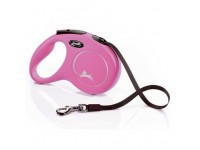 Рулетка-повідець для собак Flexi New Classic XS стрічка 3м 12 кг рожевий Рулетка-повідець для собак Flexi New Classic XS стрічка 3м 12 кг рожевий