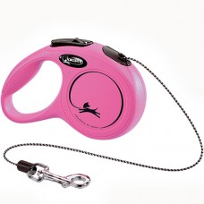 Рулетка-повідець для котів Flexi New Classic XS трос 3м 8 кг рожевий 