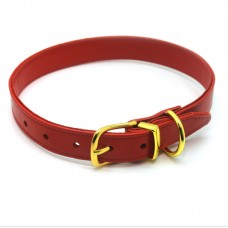 Нашийник для собак Zoo-hunt шкіряний Мішель червоний 1,2/23-28 см