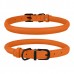 Нашийник для Собак Круглий Шкіряний BronzeDog Premium з Металевою Фурнітурою Помаранчовий  S(00334/Т) 