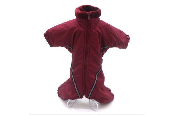 Комбінезон для собак Хутро Zoo-hunt бордовий міні 21х27 см