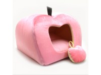 Будка яблуко для котів і собак Zoo-hunt рожева №1 40х40х37 см 