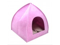 Будинок для котів та малих порід собак Zoo-hunt з фетра Джейн №1 35х35х36 см рожевий 