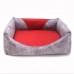 Лежак для котів і собак Zoo-hunt Фокс прямокутний сірий+червоний №1 30х40х21 см