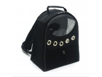 Рюкзак для перенесення котів та собак Zoo-hunt Лоренс чорний №1 21х32х35 см 