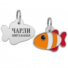 Емальований Адресник BronzeDog Рибка Помаранчева  S(95414) 