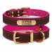 Нашийник для Собак Шкіряний BronzeDog Premium з Литою Латунною Фурнітурою та Адресником Коричнево-Рожевий XL(62087/Т) Нашийник для Собак Шкіряний BronzeDog Premium з Литою Латунною Фурнітурою та Адресником Коричнево-Рожевий XL(62087/Т)