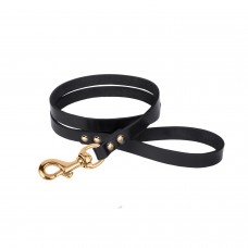 Повідець для Собак Шкіряний BronzeDog Premium з Літою Латунною Фурнітурою Чорний S(47111/Т) Повідець для Собак Шкіряний BronzeDog Premium з Літою Латунною Фурнітурою Чорний S(47111/Т)