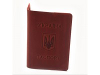 Обкладинка для документів Zoo-hunt шкіра Крейзі Паспорт Україна червона 5186-че 
