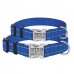 Нашийник для Собак BronzeDog Active Нейлоновий зі Світловідбиттям та Металевою Пряжкою Синій  S(32/1302/Т) 