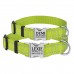 Нашийник для Собак BronzeDog Active Нейлоновий зі Світловідбиттям та Металевою Пряжкою Салатовий  L(34/1305/Т) 