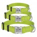 Нашийник для Собак BronzeDog Active Нейлоновий зі Світловідбиттям та Металевою Пряжкою Салатовий  L(34/1305/Т) 