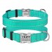 Нашийник для Собак BronzeDog Active Нейлоновий зі Світловідбиттям та Металевою Пряжкою Ментоловий  XL(38/1308/Т) 