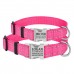 Нашийник для Собак BronzeDog Active Нейлоновий зі Світловідбиттям та Металевою Пряжкою Рожевий  XL(38/1306/Т) 