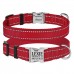 Нашийник для Собак BronzeDog Active Нейлоновий зі Світловідбиттям та Металевою Пряжкою Червоний  Нашийники S(32/1303/Т) 