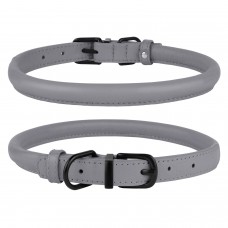 Нашийник для Собак Круглий Шкіряний BronzeDog Premium з Металевою Фурнітурою Сірий XL(003611/Т) Нашийник для Собак Круглий Шкіряний BronzeDog Premium з Металевою Фурнітурою Сірий XL(003611/Т)