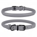 Нашийник для Собак Круглий Шкіряний BronzeDog Premium з Металевою Фурнітурою Сірий  S(003311/Т) 