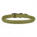 Нашийник для Собак Круглий Шкіряний BronzeDog Premium з Металевою Фурнітурою Оливковий  XL(00365/Т) 