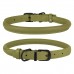 Нашийник для Собак Круглий Шкіряний BronzeDog Premium з Металевою Фурнітурою Оливковий  XL(00365/Т) 