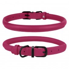 Нашийник для Собак Круглий Шкіряний BronzeDog Premium з Металевою Фурнітурою Рожевий XL(00367/Т) Нашийник для Собак Круглий Шкіряний BronzeDog Premium з Металевою Фурнітурою Рожевий XL(00367/Т)