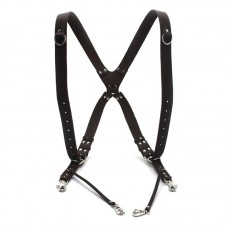 Розвантаження портупея Zoo-hunt для фотографа шкіряна для двох камер регульована коричнева Розвантаження портупея Zoo-hunt для фотографа шкіряна для двох камер регульована коричнева