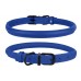 Нашийник для Собак Круглий Шкіряний BronzeDog Premium з Металевою Фурнітурою Синій  XL(003622/Т) 