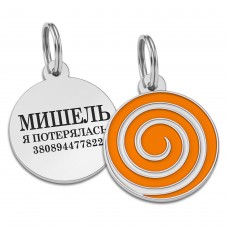 Емальований Адресник BronzeDog Льодяник для Собак Помаранчевий  M(94814) 