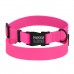Нашийник для Собак BronzeDog Surf Водовідштовхуючий із Захисним Полімерним Покриттям та Металевою Пряжкою Рожевий  S(46/6137/Т) 