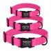 Нашийник для Собак BronzeDog Surf Водовідштовхуючий із Захисним Полімерним Покриттям та Металевою Пряжкою Рожевий  S(46/6137/Т) 