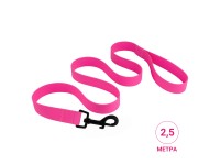 Повідець для собак Bronzedog Surf Водовідштовхувальний із Захисним Полімерним Покриттям 2,5 метра Рожевий  M(2561/6137/Т) 