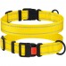 Нашийник для Собак BronzeDog Active Нейлоновий зі Світловідбиттям та Пластиковою Пряжкою Жовтий  S(50/1228/Т) 